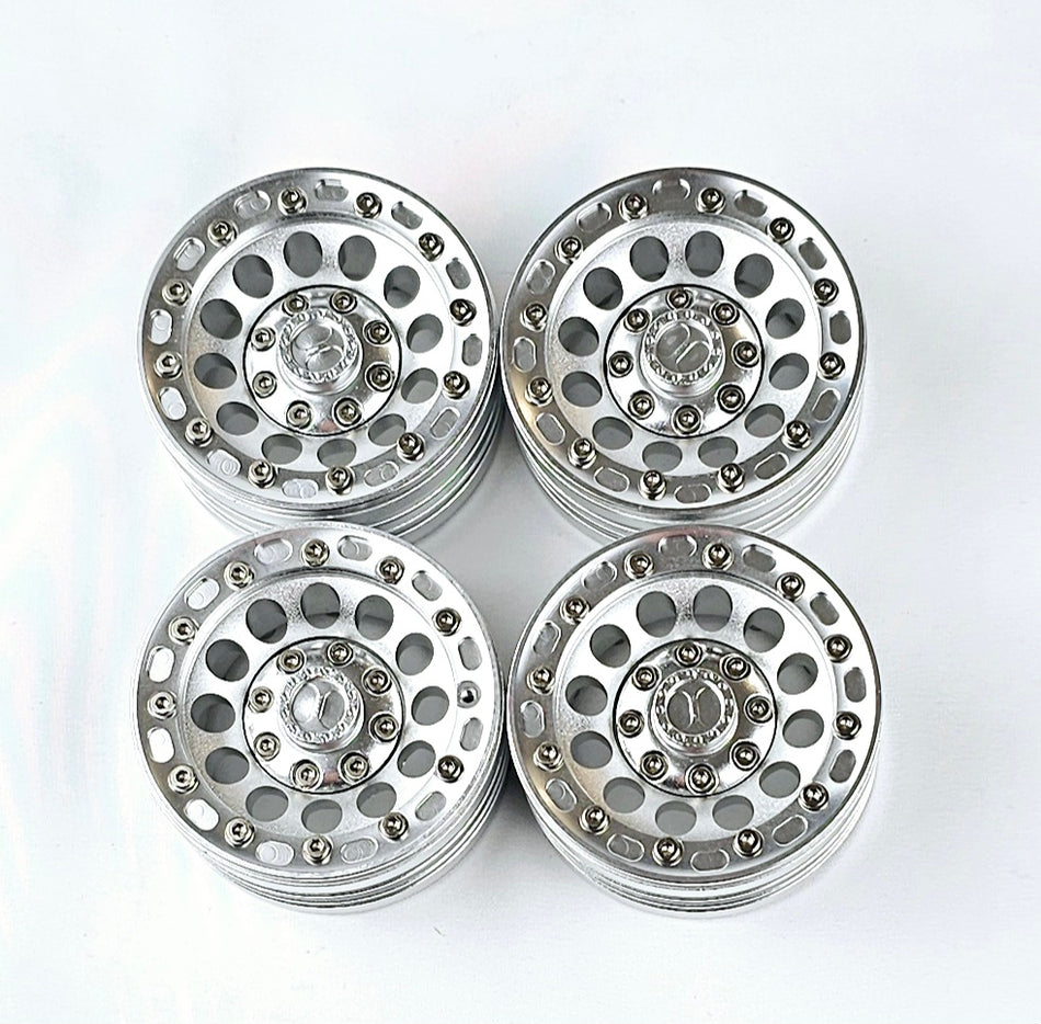 ERC 1.9 CNC Aluminum Bead Lock Wheel Set 4pc Silver