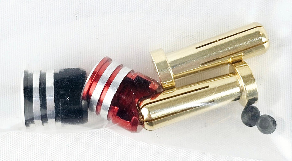 ERC 5mm Heatsink Bullet Plug Grips w/5mm Bullets Red/Black