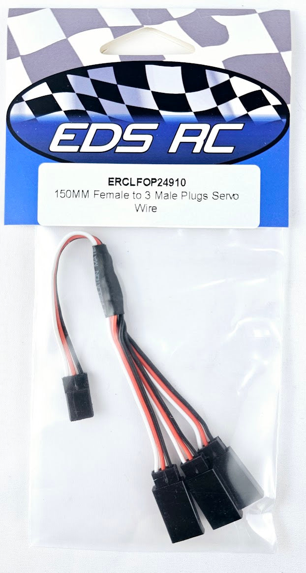 ERC 150MM Female to 3 Male Plugs Servo Wire
