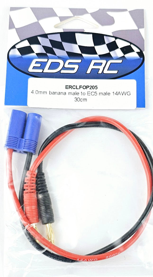 ERC 4.0mm Banana Male to EC5 Male 14AWG 30cm Charge Lead