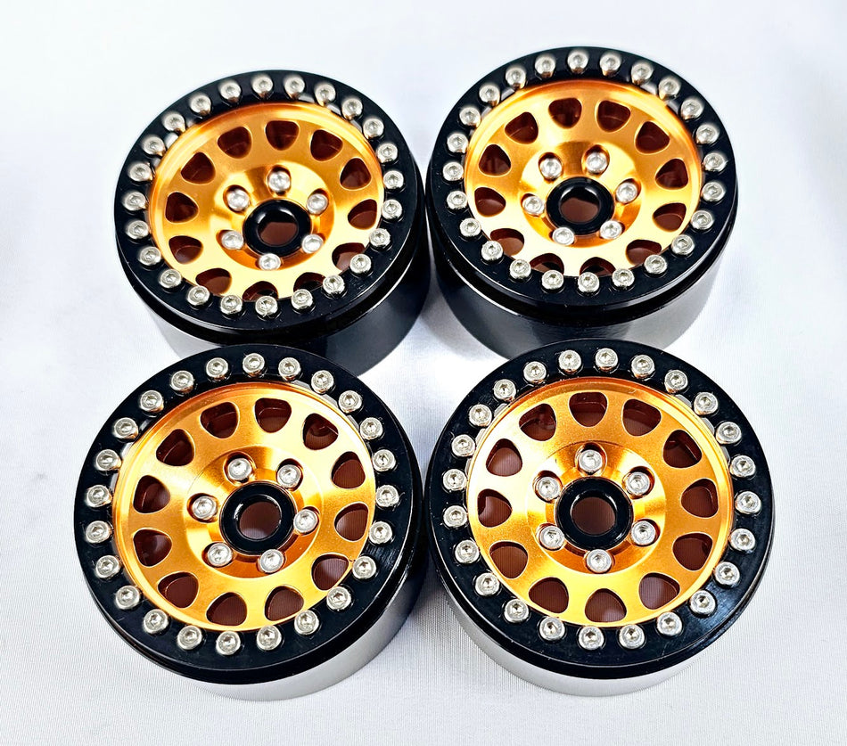 ERC 1.9 CNC Metal Wheel Set 4ps Orange/Black