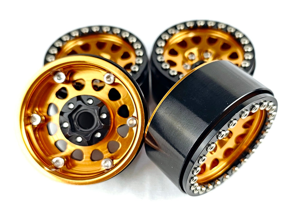 ERC 1.9 CNC Metal Wheel Set 4ps Orange/Black