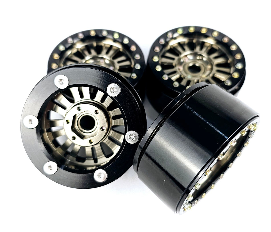 ERC 1.9 CNC Aluminum Bead Lock Wheel Set Black/Gray