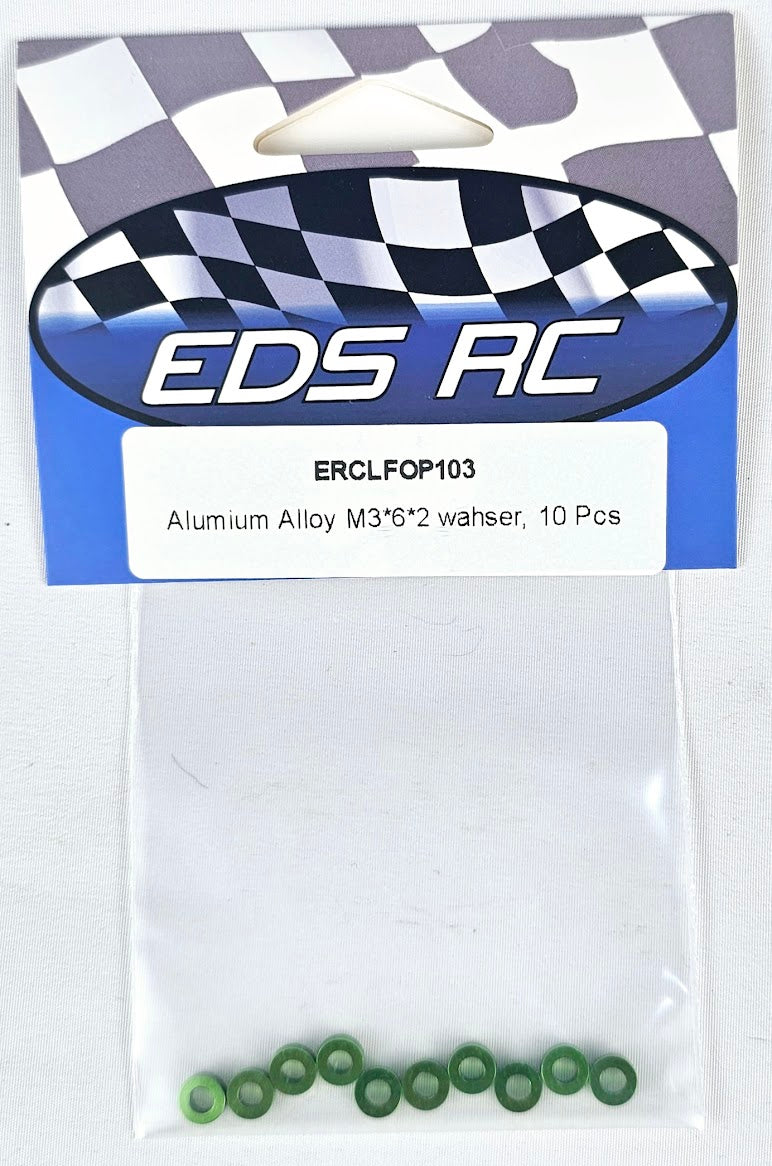ERC Aluminum Spacers M3*6*2mm (10pcs) Green