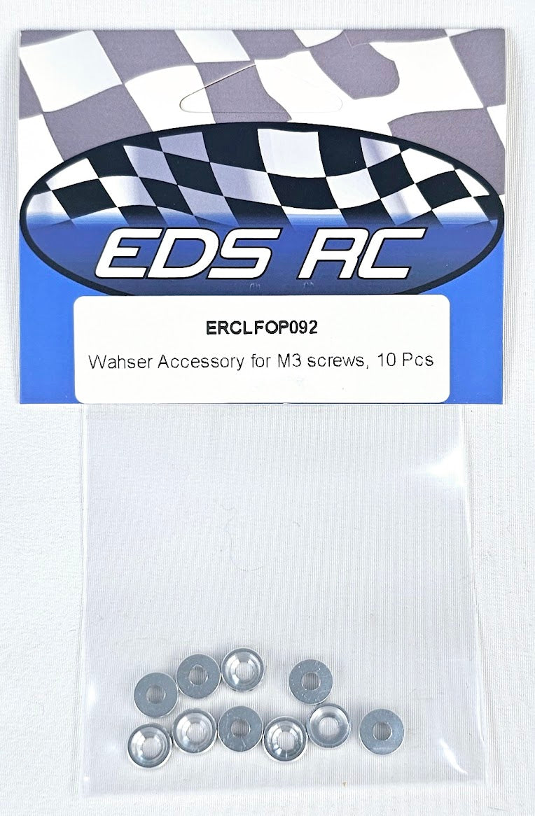 ERC Countersink Washer M3 10pcs Silver