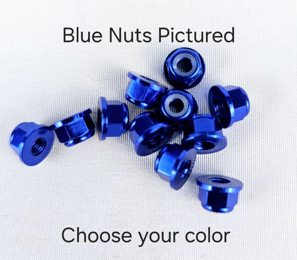 ERC Aluminum M3 Nylon Nut 10 pcs Blue