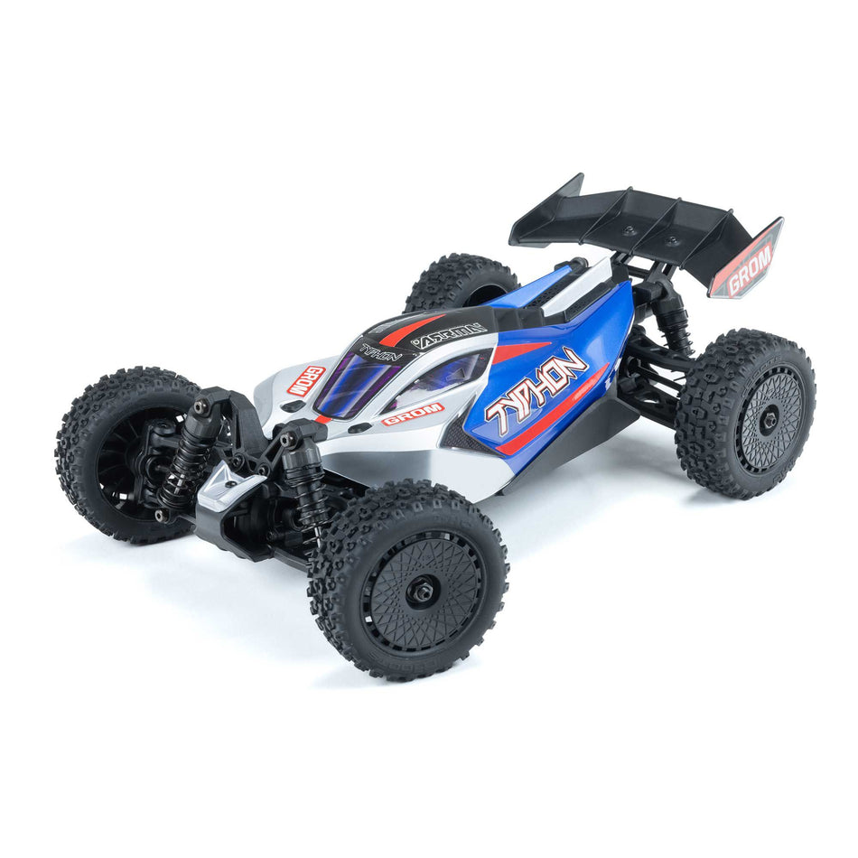 Typhon Grom Mega 380 Brushed 4X4 Buggy RTR with Battery & Charger, Blue/Silver