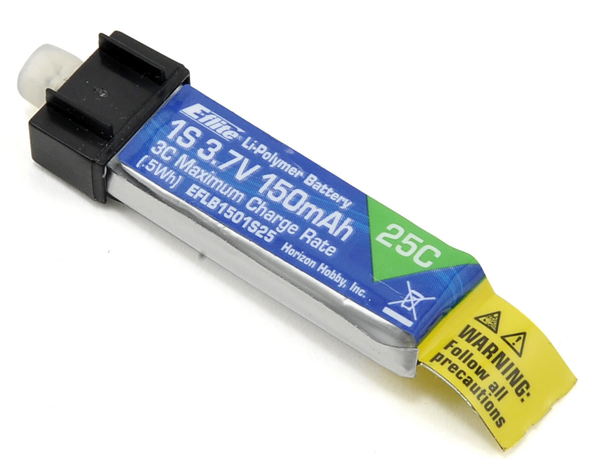 E-flite 3.7V 150mAh 1S 25C LiPo Battery (3): PH 1.25 (Ultra Micro