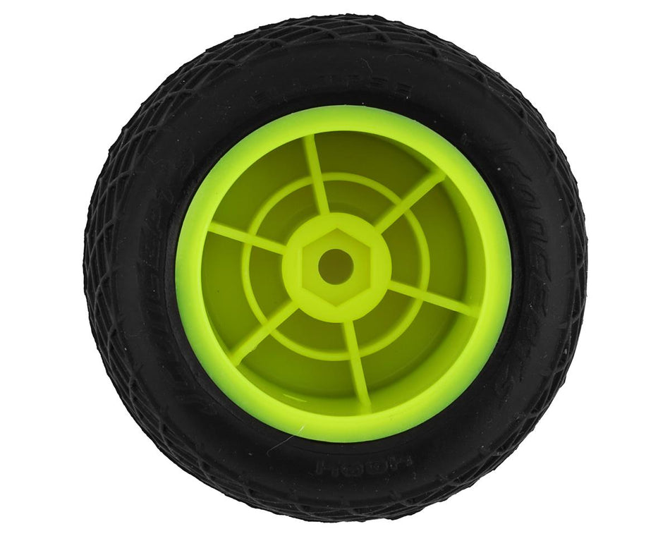 JConcepts Mini-B/Mini-T 2.0 Ellipse Pre-Mounted Rear Tires (Yellow) (2) (Green)