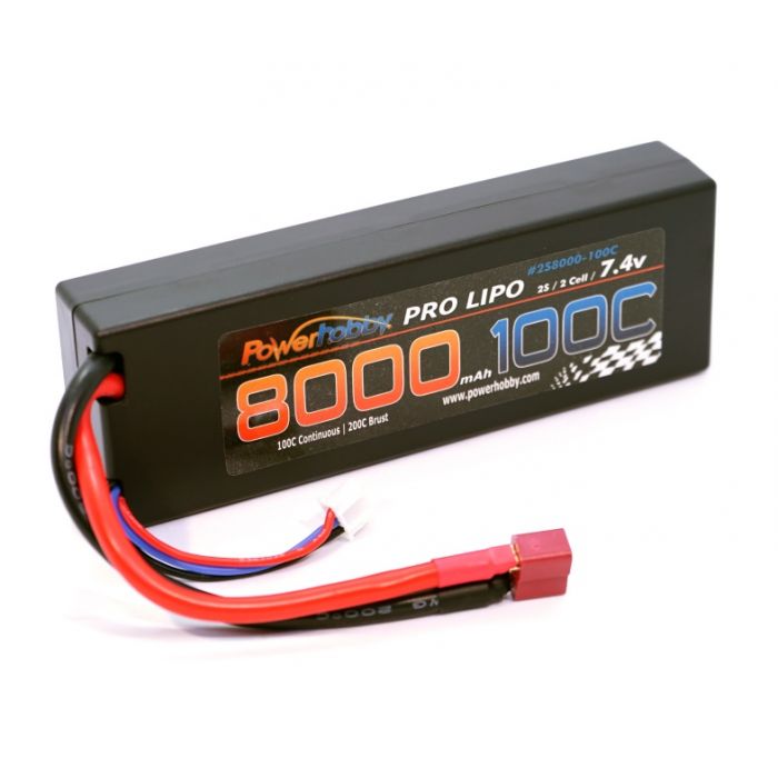 Powerhobby 2s 7.4V 8000mah 100c-200C Lipo Battery W Deans Plugs