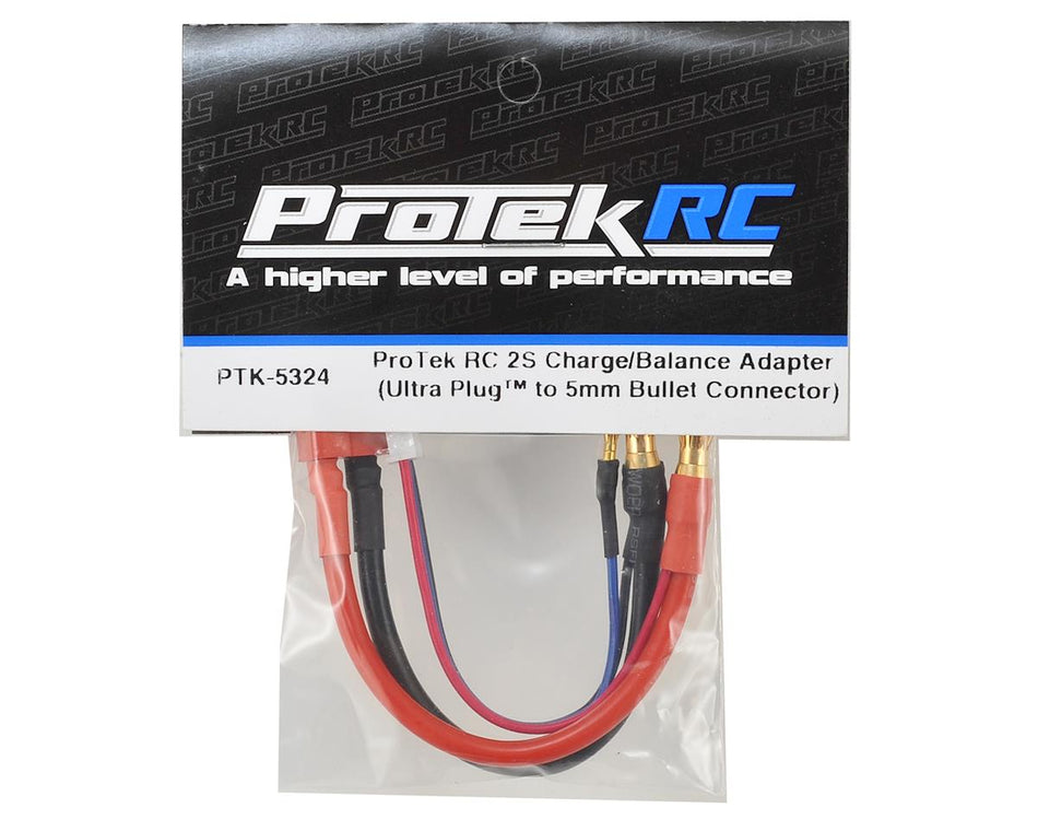 ProTek RC 2S Charge/Balance Adapter (T-Style Ultra Plug to 5mm Bullet Connector)