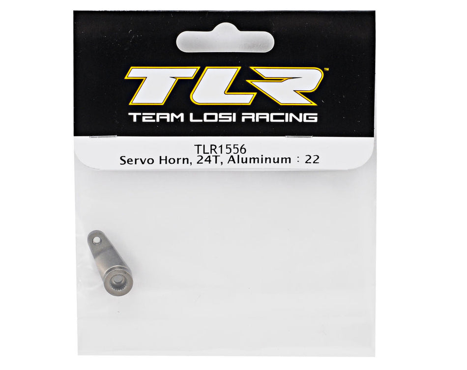 TLR Servo Horn, 24T, Aluminum: 22