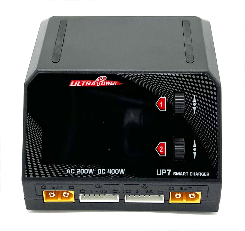 Ultra Power UP7 AC 200W / DC 400W Dual Port Multi-Chemistry AC/DC Smart Charger