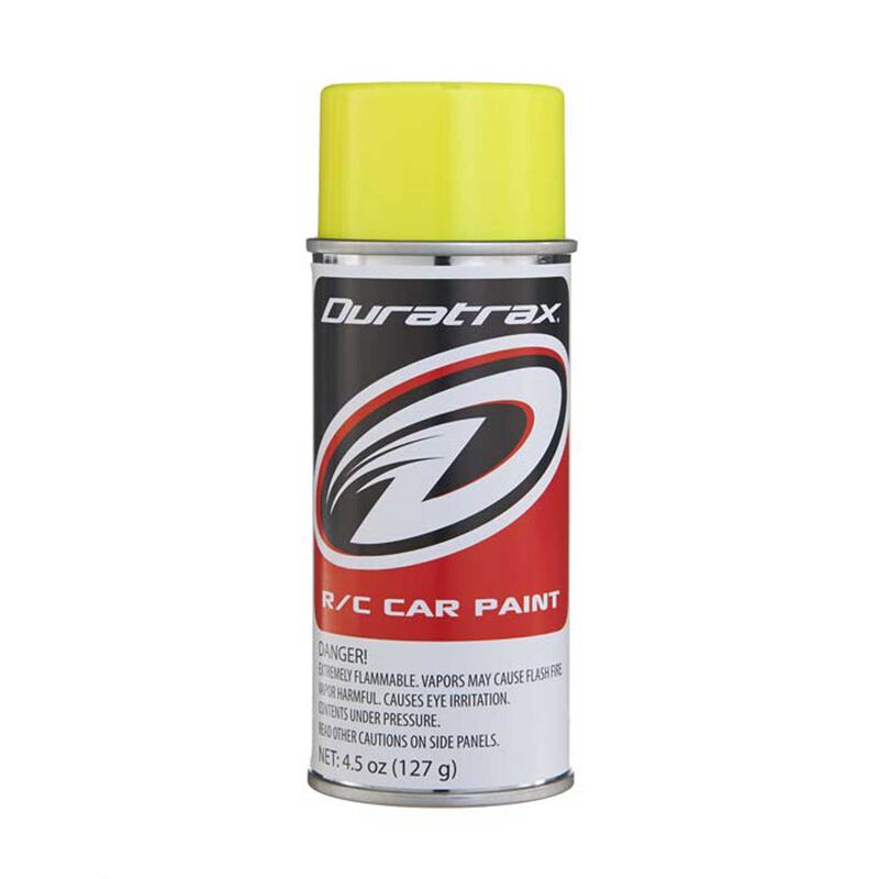 Duratrax Polycarb Spray, Fluorescent Yellow, 4.5 oz 4279