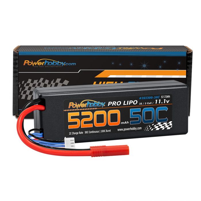 PowerHobby 3s 5200mAh 50C Battery w/ Redcat 4.0mm Plug