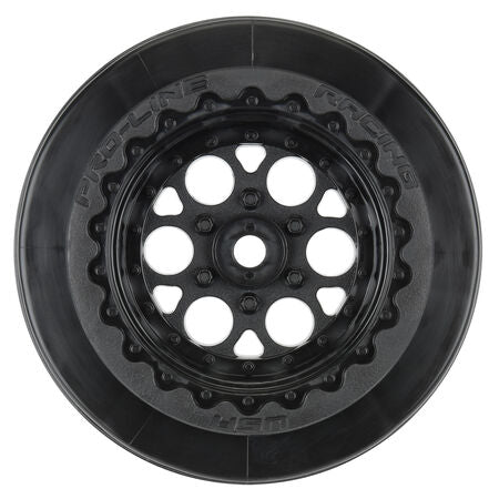 Proline 1/10 Showtime+ Wide Rear 2.2"/3.0" 12mm Drag Wheels (2) Black