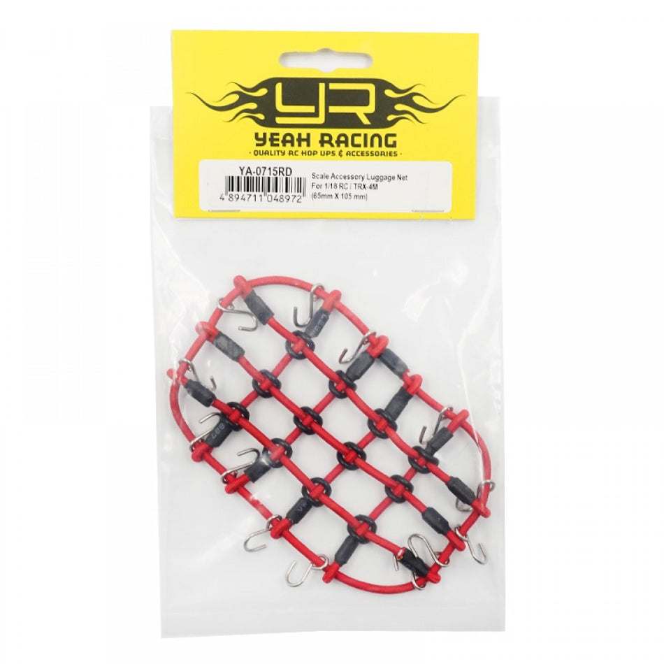 YEAH RACING SCALE ACCESSORY LUGGAGE NET 65MM X 105 MM FOR 1/18 RC / TRX-4M