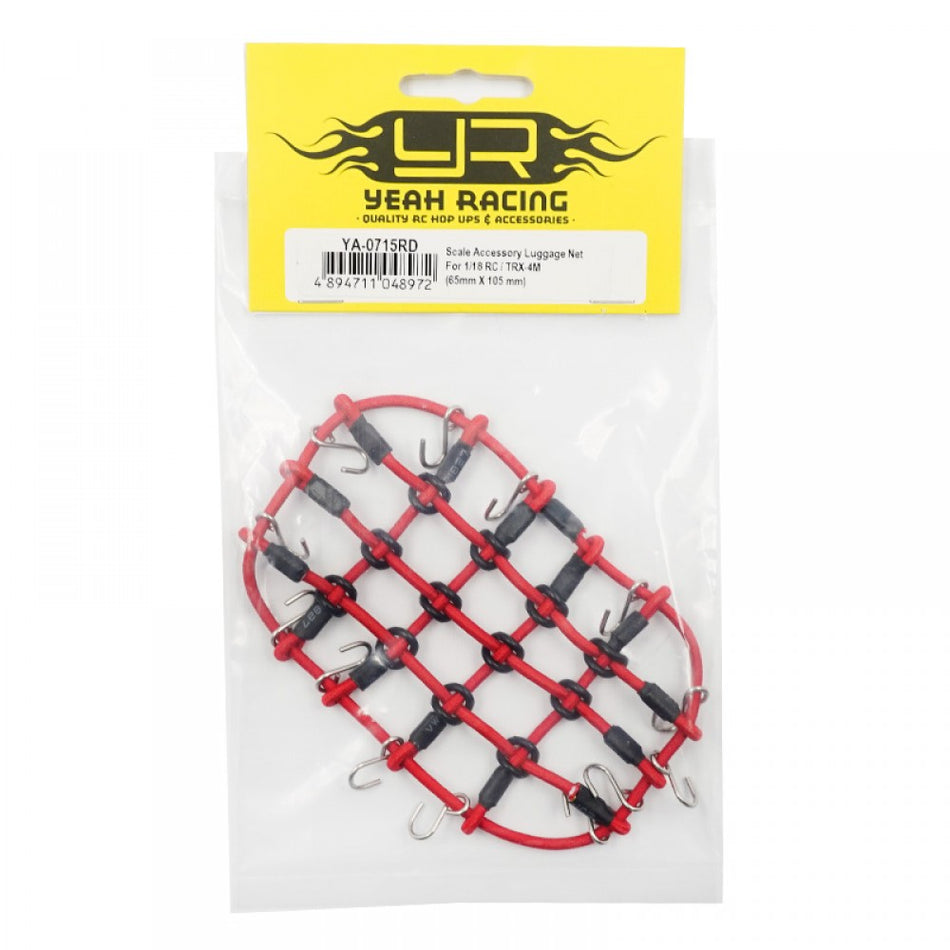 ** YEAH RACING SCALE ACCESSORY LUGGAGE NET 65MM X 105 MM FOR 1/18 RC / TRX-4M