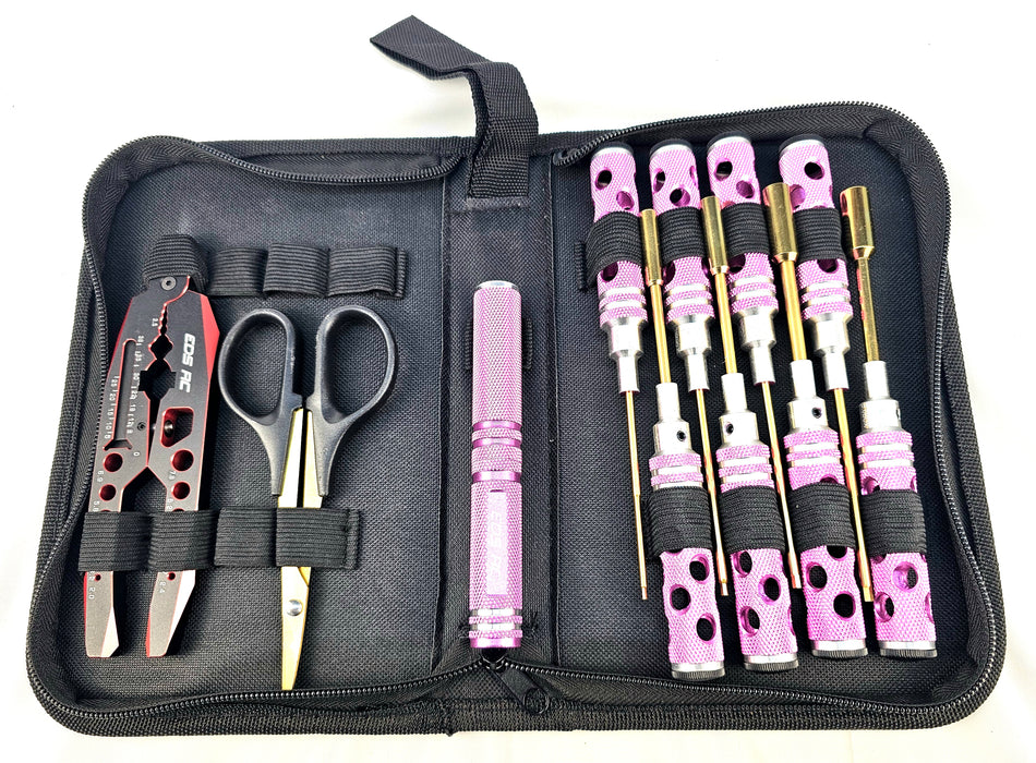 ERC 11 Piece Tool Kit with Case Pink