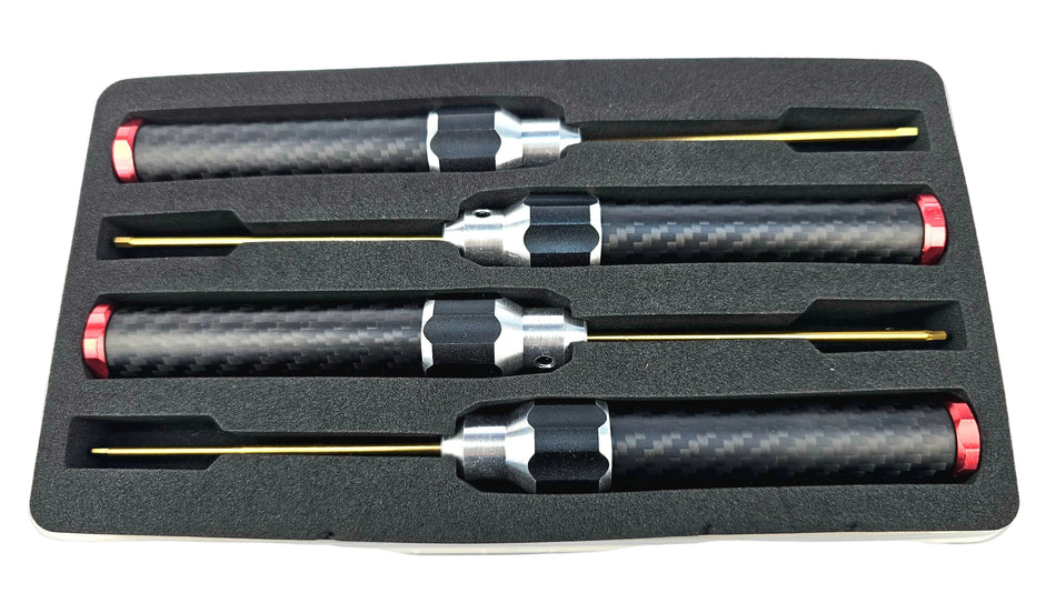 ERC Carbon Fiber Handle Titanium Hex Set 4 Pcs