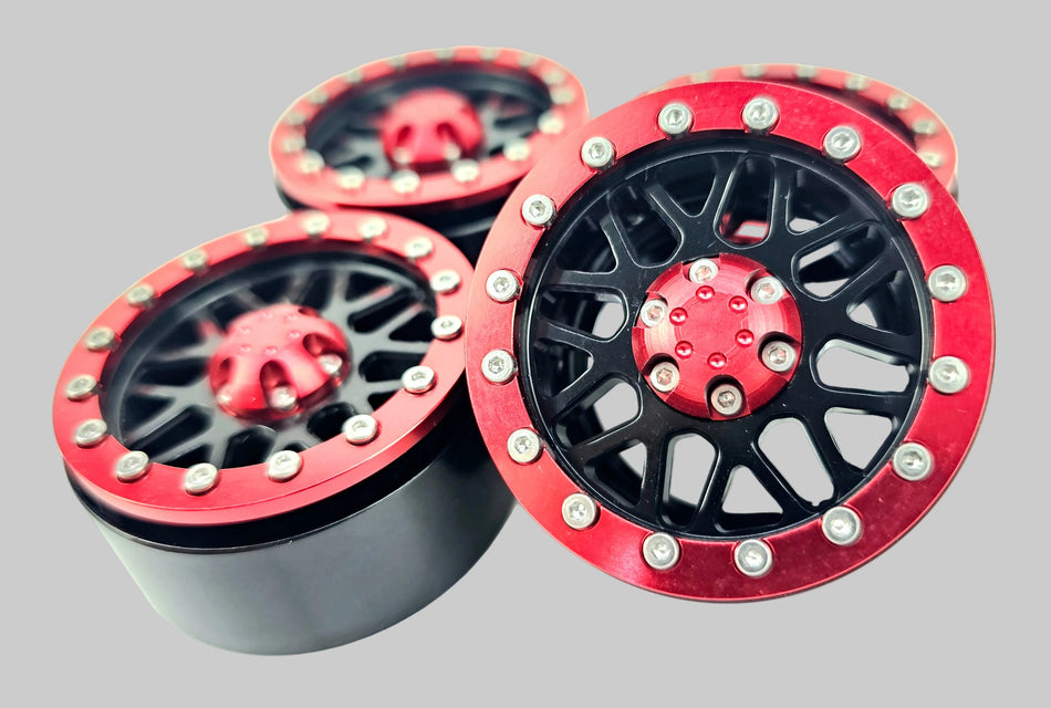 ERC 1.9 CNC Beadlocks Red/ Black