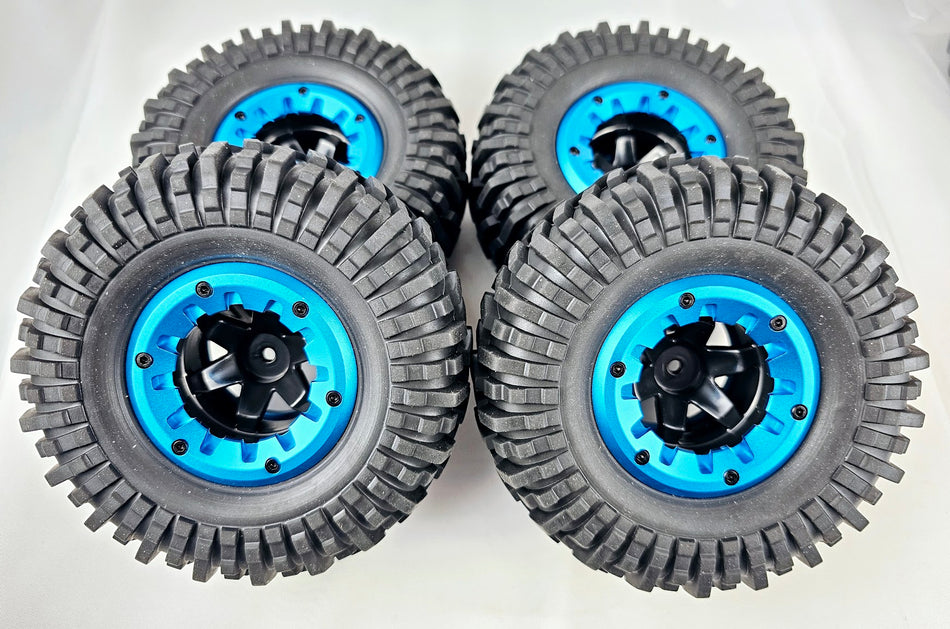 ERC 1/10 2.2 Crawler Wheel/Tire 4pc Set Blue