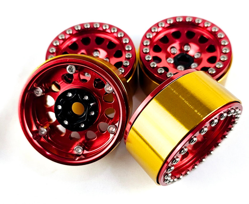 ERC 1.9 Aluminum Bead Lock Wheel Set 4ps Red