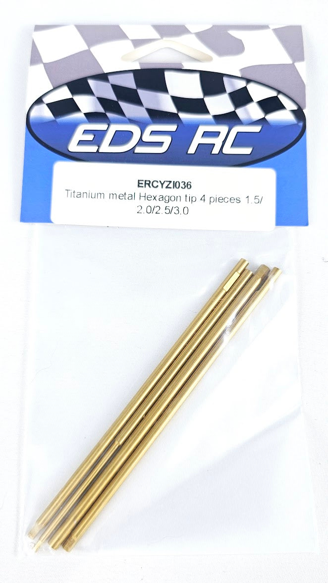 ERC Titanium Replacement Hex Tips 4ps 1.5/2.0/2.5/3.0