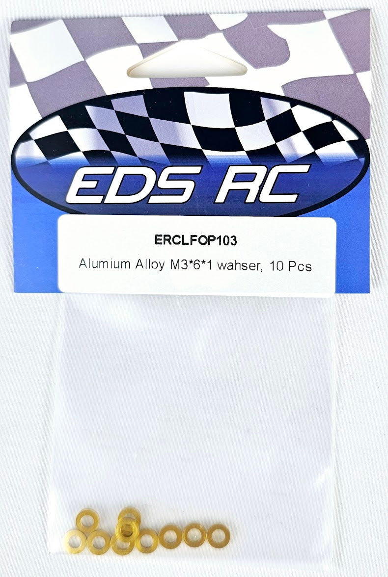 ERC Aluminum Spacers M3*6*1mm (10pcs) Gold