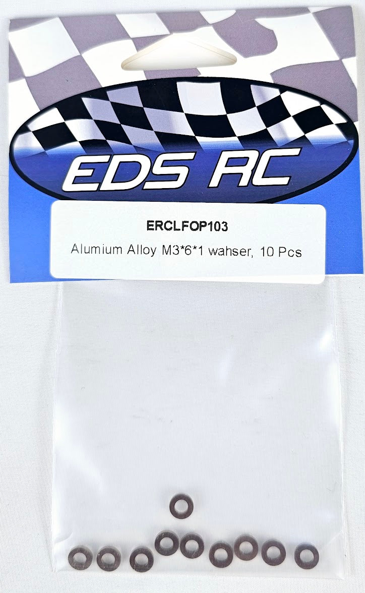 ERC Aluminum Spacers M3*6*1mm (10pcs) Titanium