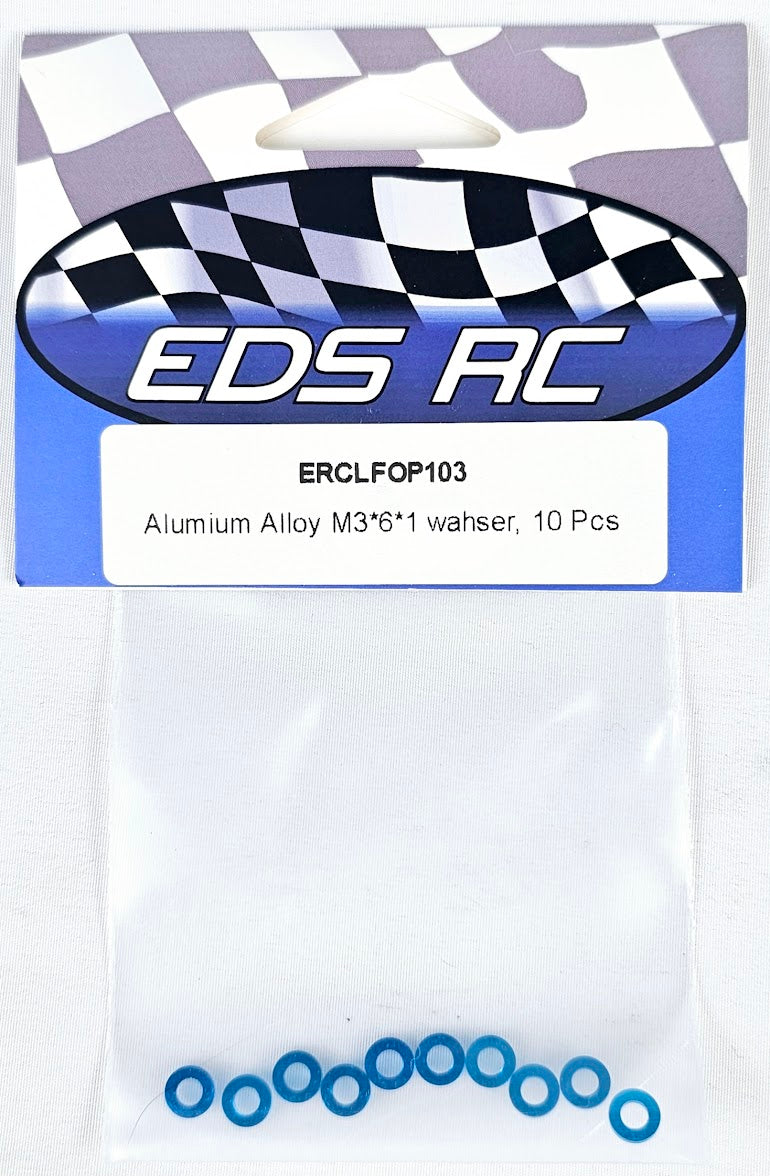 ERC Aluminum Spacers M3*6*1mm (10pcs) Light Blue