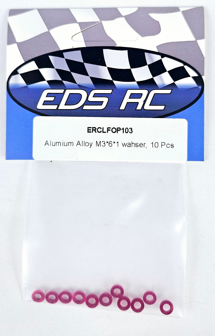 ERC Aluminum Spacers M3*6*1mm (10pcs) Pink