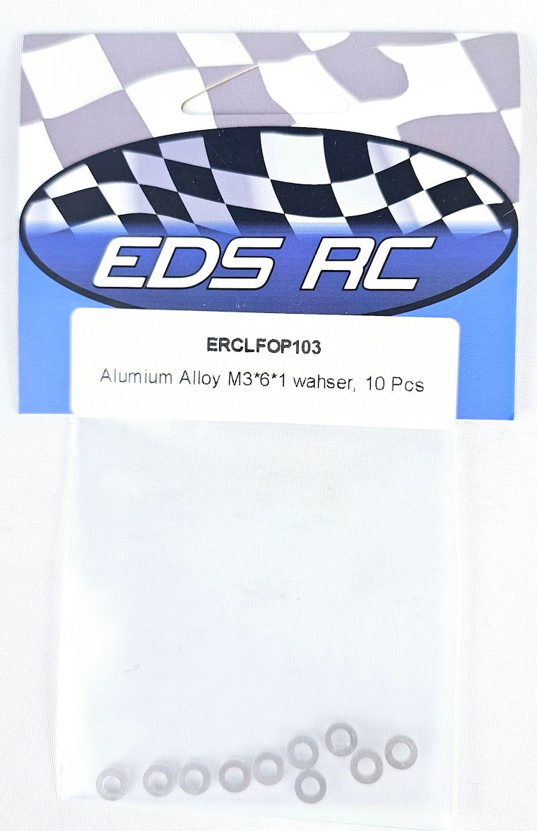 ERC Aluminum Spacers M3*6*1mm (10pcs) Silver
