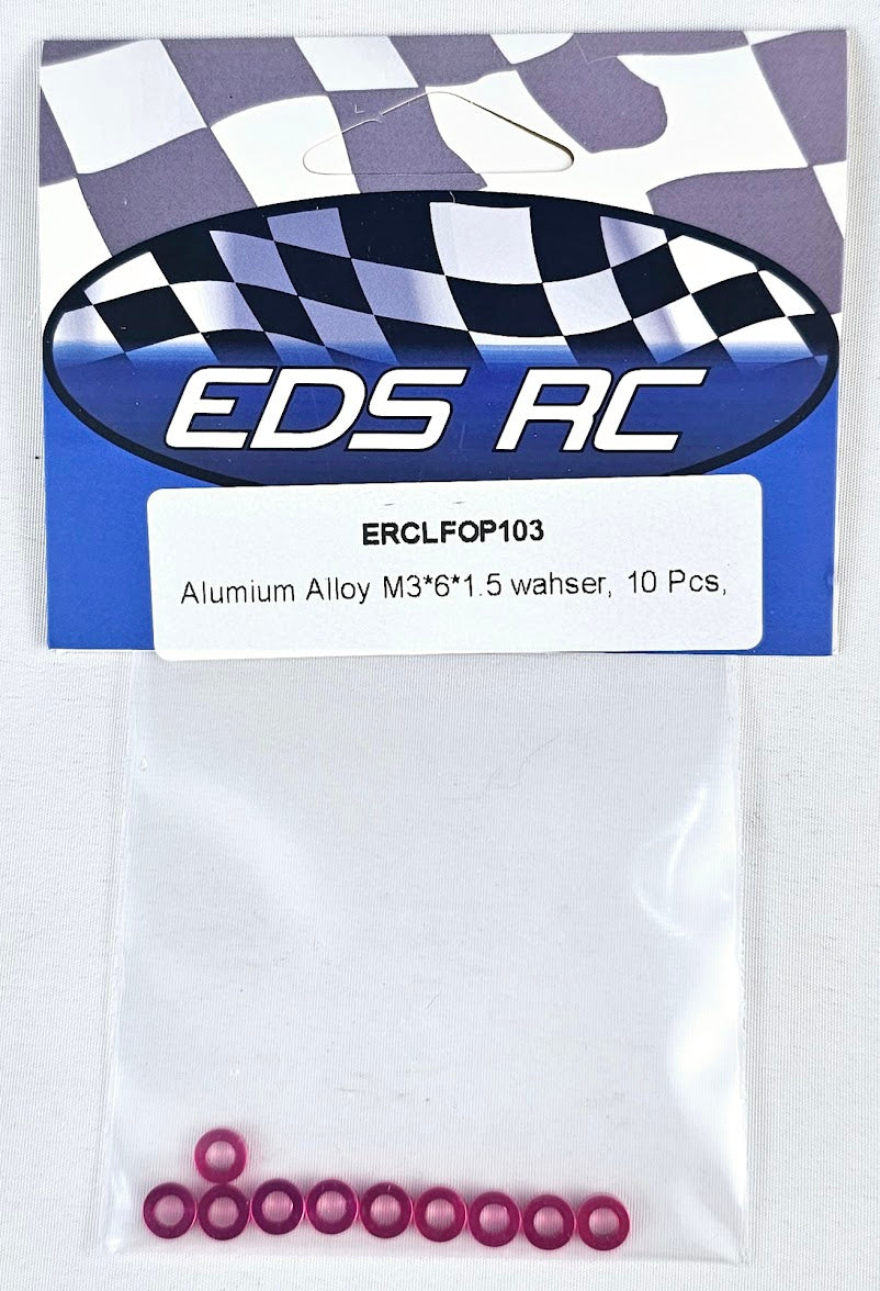 ERC Aluminum Spacers M3*6*1.5mm (10pcs) Pink