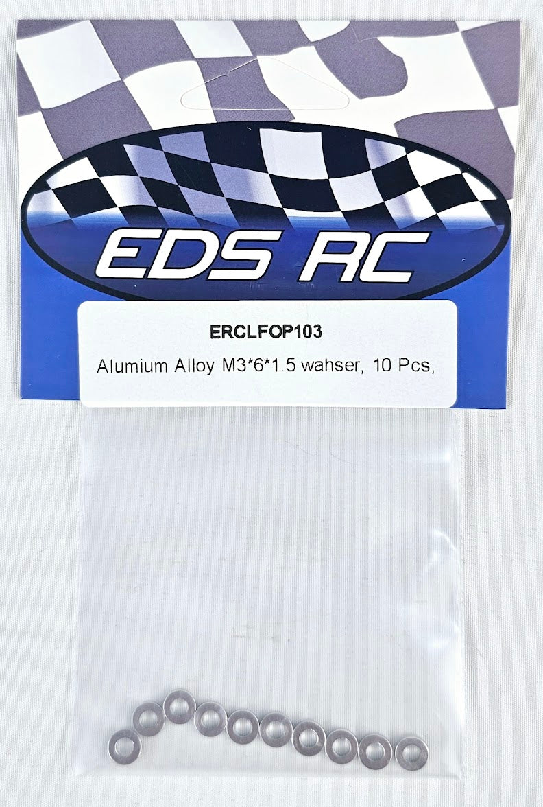 ERC Aluminum Spacers M3*6*1.5mm (10pcs) Silver