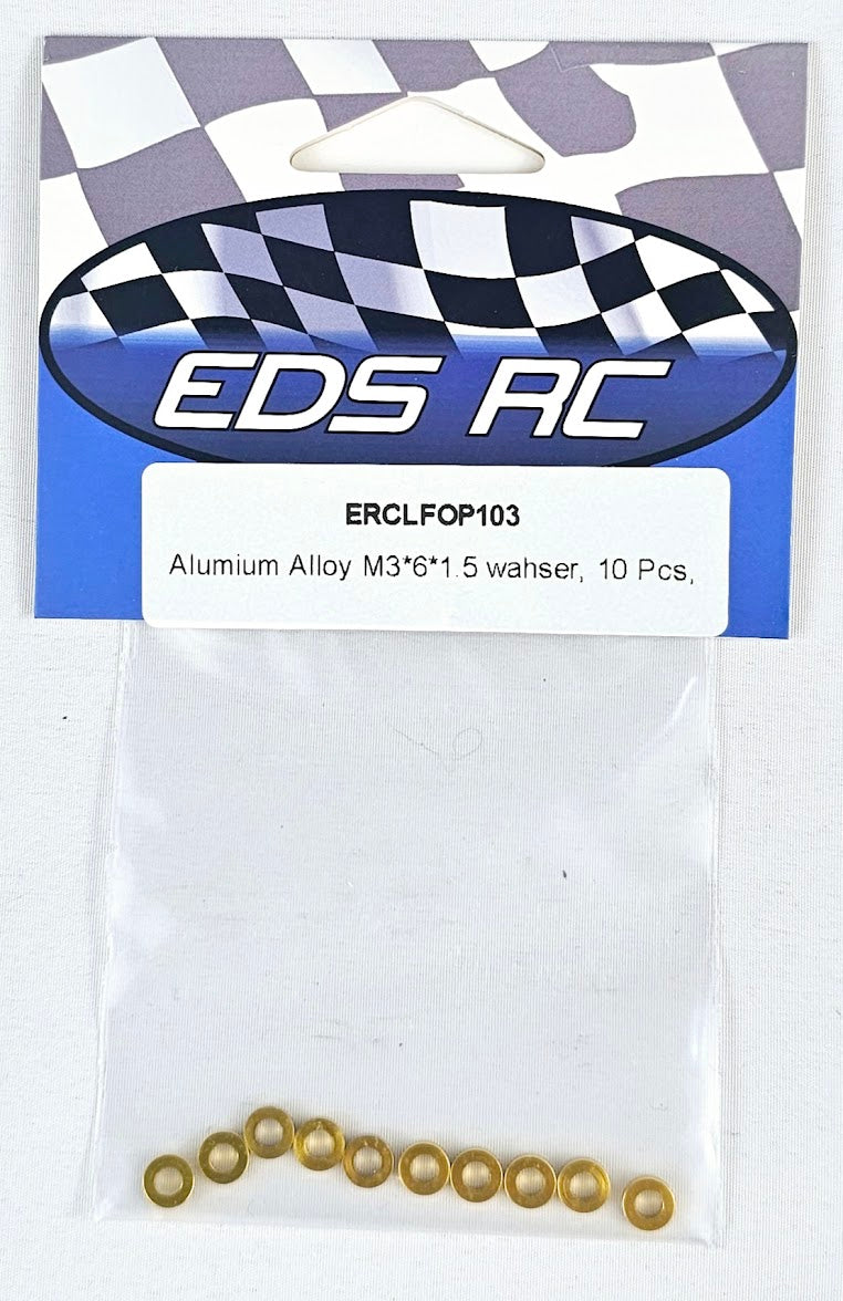 ERC Aluminum Spacers M3*6*1.5mm (10pcs) Gold