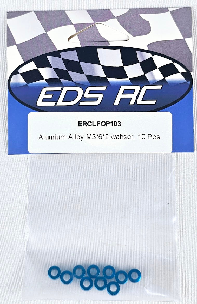 ERC Aluminum Spacers M3*6*2mm (10pcs) Light Blue