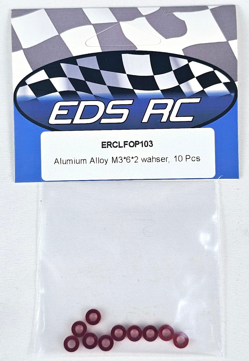 ERC Aluminum Spacers M3*6*2mm (10pcs) Red