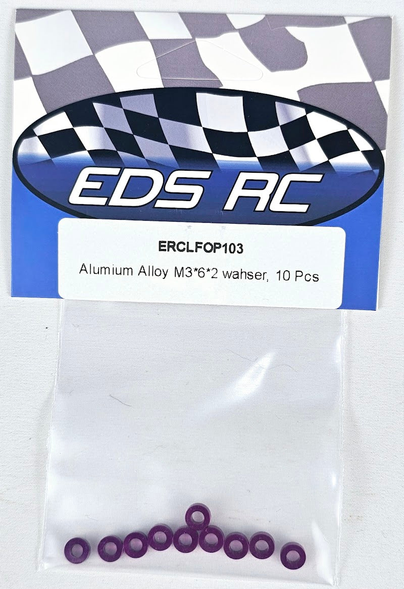 ERC Aluminum Spacers M3*6*2mm (10pcs) Purple