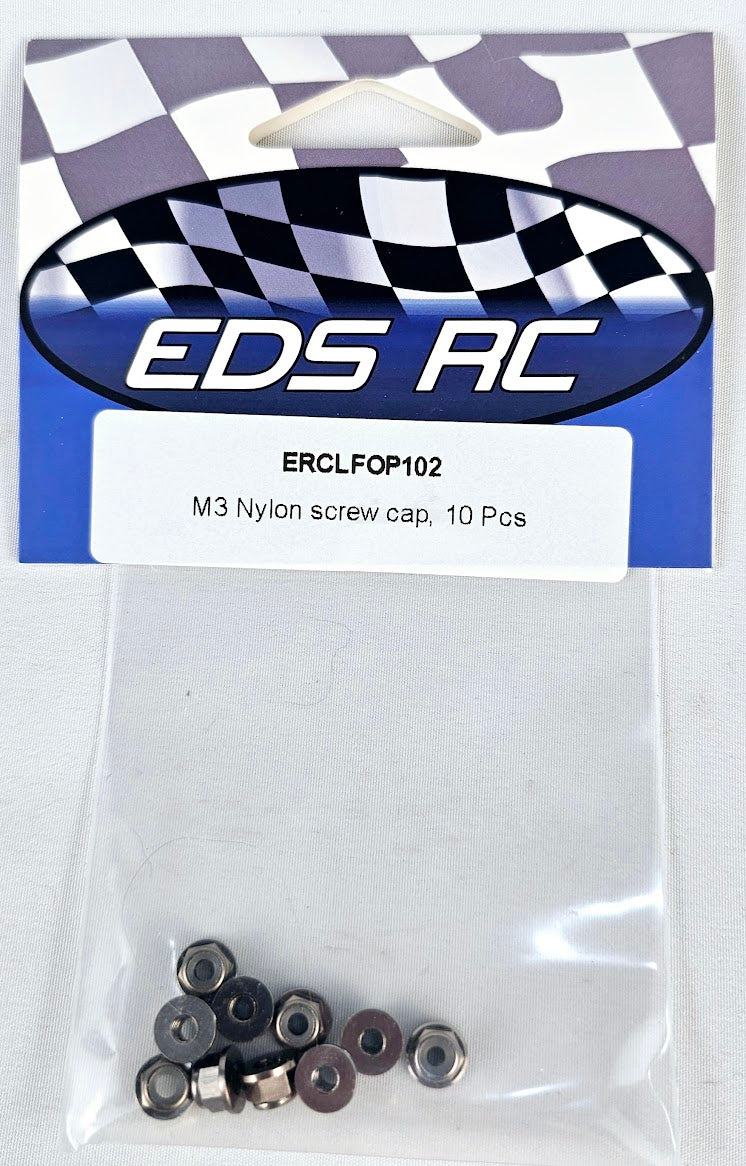 ERC Aluminum M3 Nylon Nut 10 pcs Titanium