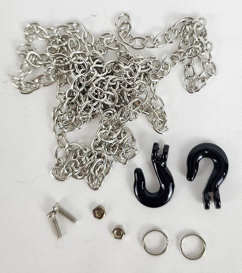 ERC 1/10 Tow Chain w/Black Hooks