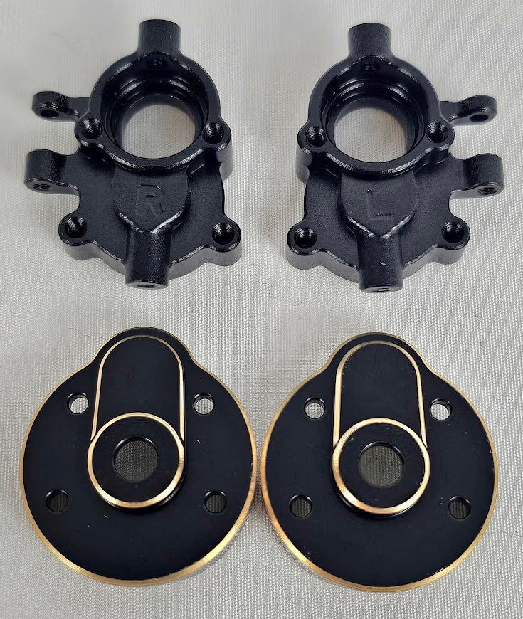 ERC Front Alum/Brass Outer Portal Cover Black Redcat Ascent 18