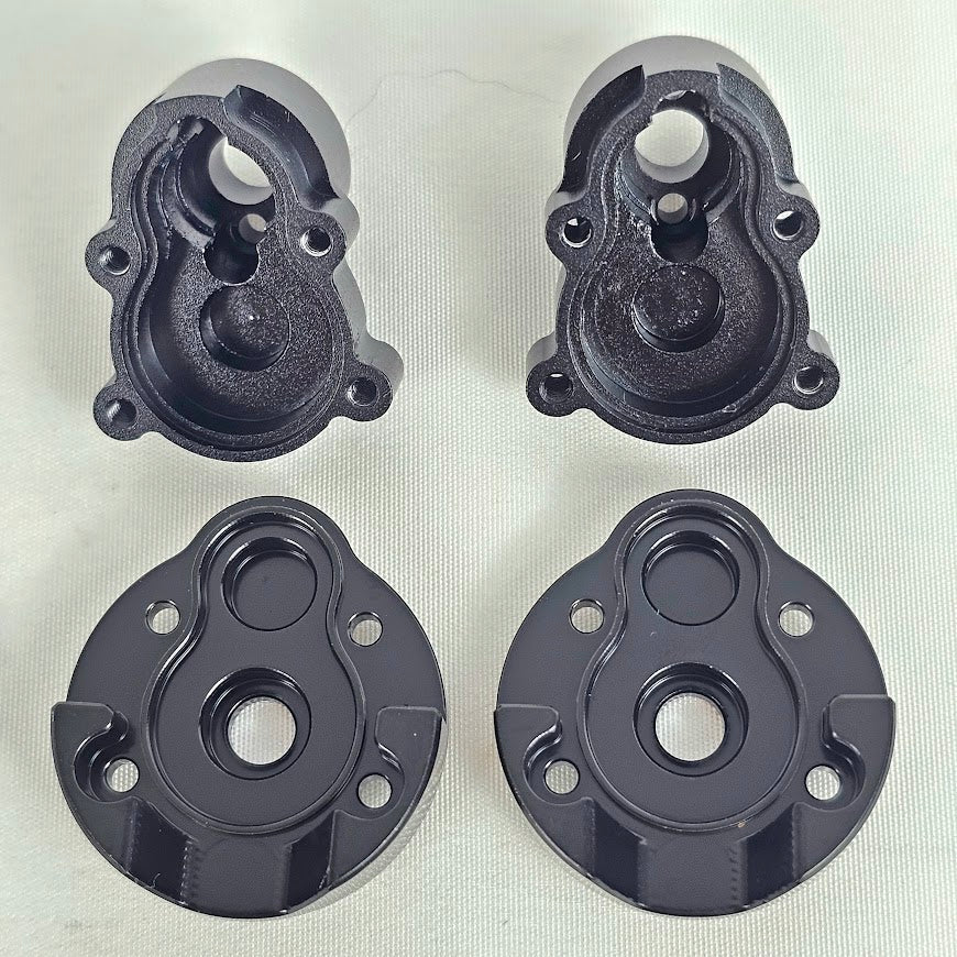 ERC Alu Rear Outer Port Housing/Brass Axle Cover Black Redcat Ascent 18