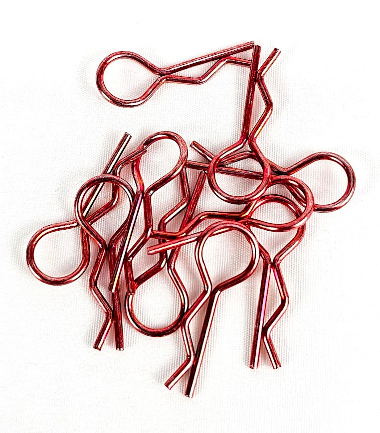 ERC 1/10 Bent Body Clip Red (10 Pack)