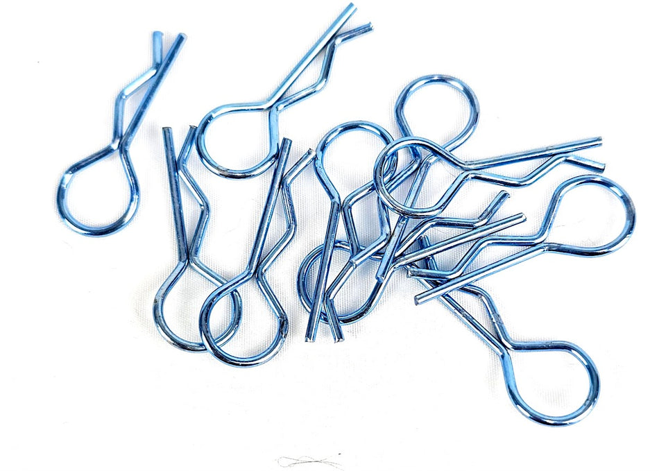 ERC 1/8 Bent Body Clip Blue (10 Pack)