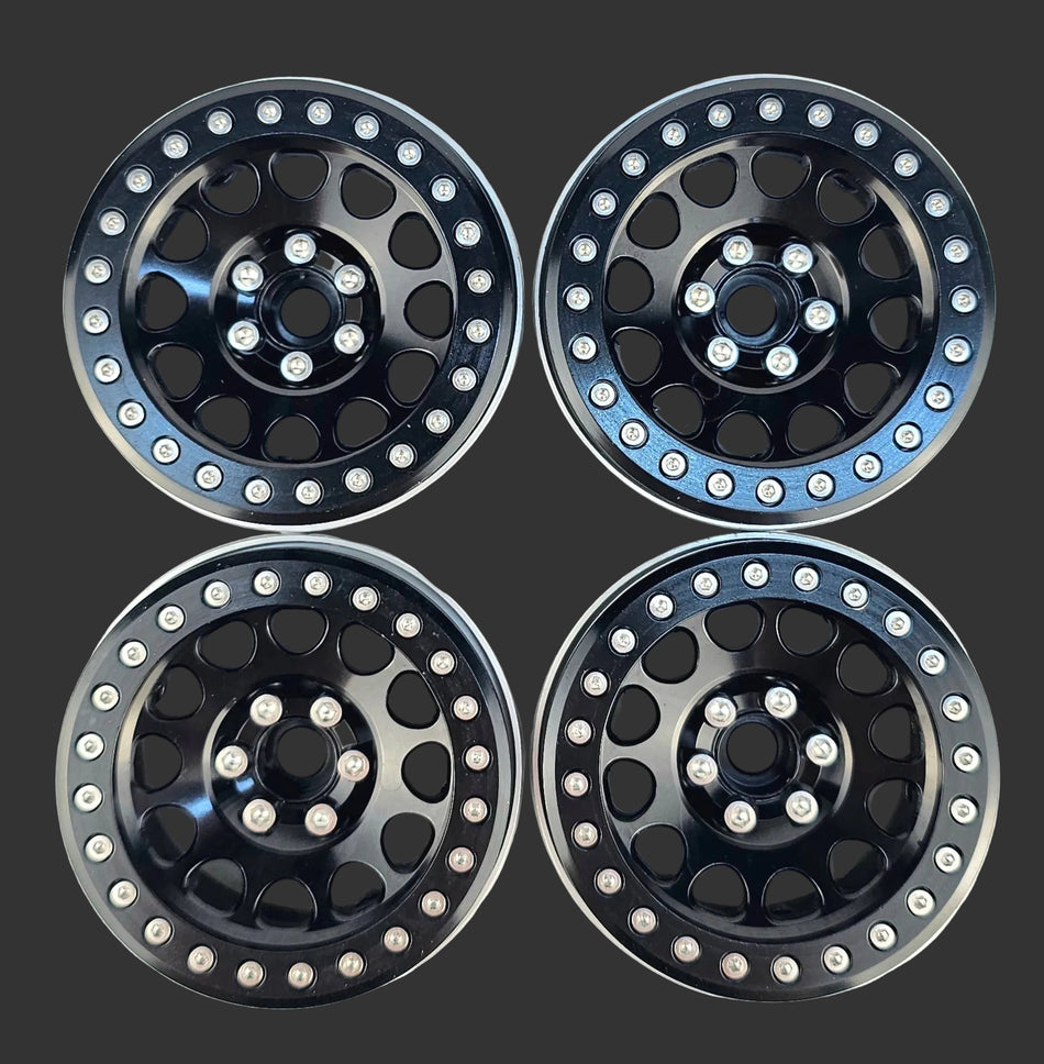 ERC 2.2 Beadlock Wheels Black (4)