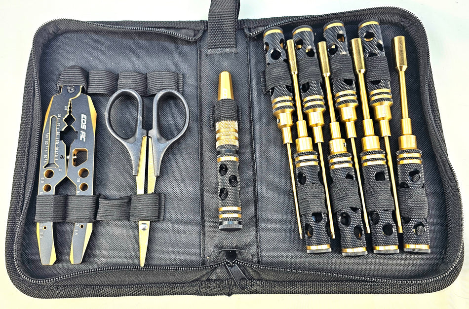 ERC 11 Piece Tool Kit with Case Gold