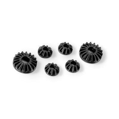 XRAY GRAPHITE GEAR DIFF BEVEL & SATELLITE GEARS (2+4) - LOWER