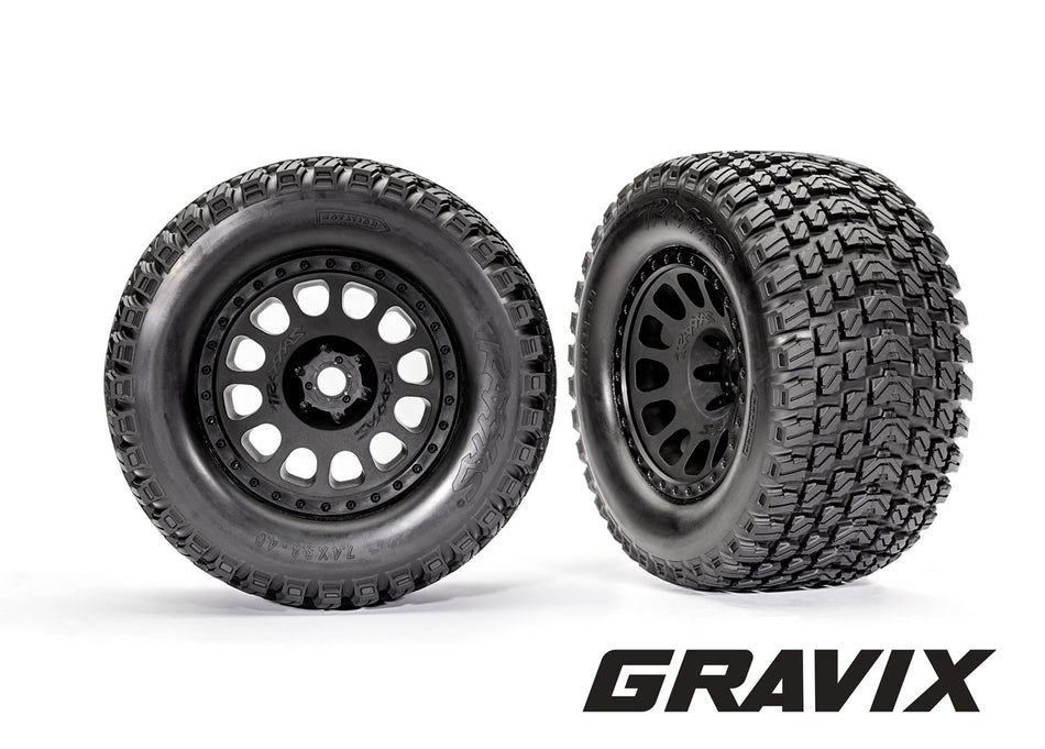 Traxxas Tires & wheels, assembled, glued XRT