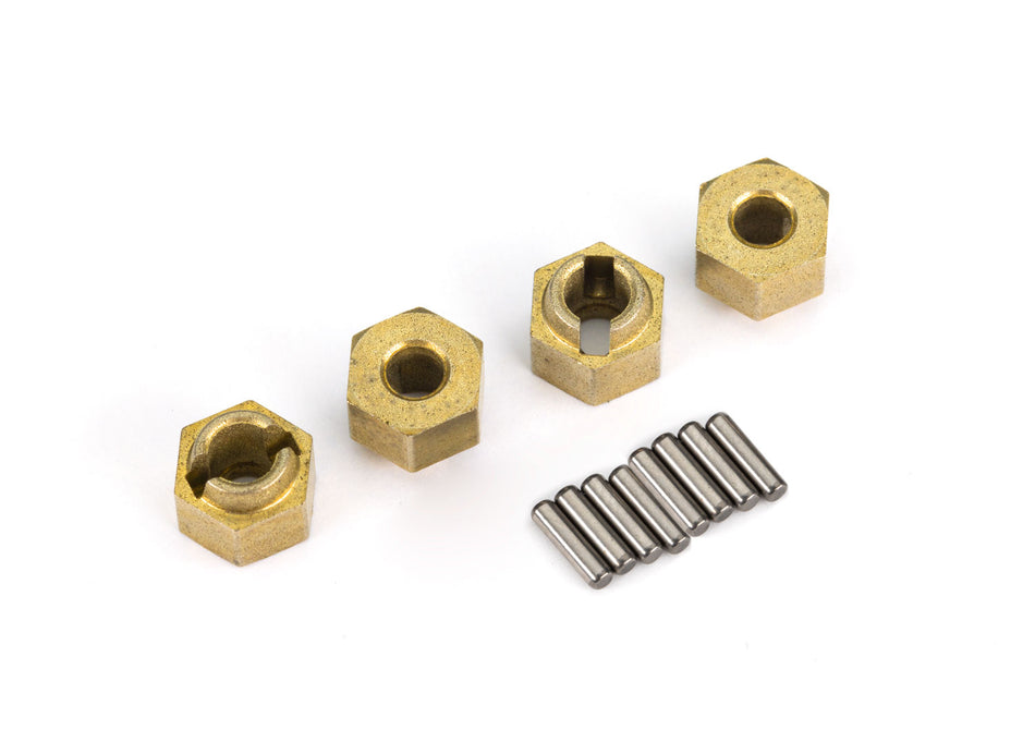 TRAXXAS WHEEL HUBS 7MM HEX BRASS TRX-4M